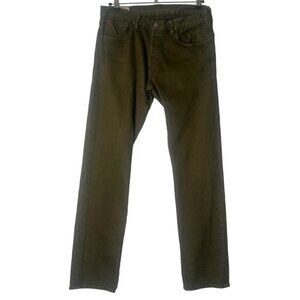 Polo Ralph Lauren Dungarees Denim Jeans Men Sz 33/32 Varick Slim Straight Green
